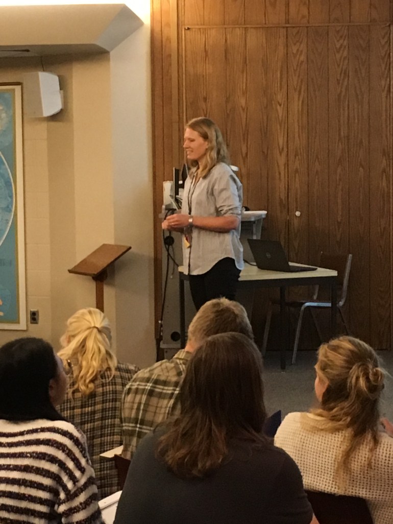 Dr. Melinda Higley, teaching.